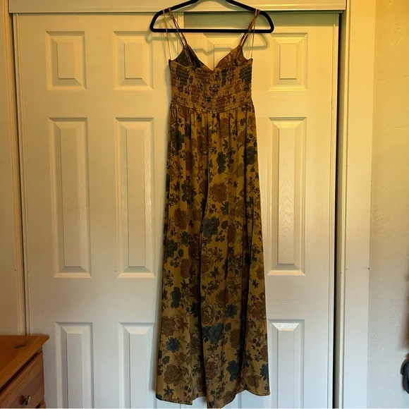 Baltic Born Floral Wide Leg Jumpsuit in Mustard and Green - Picture 6 of 6